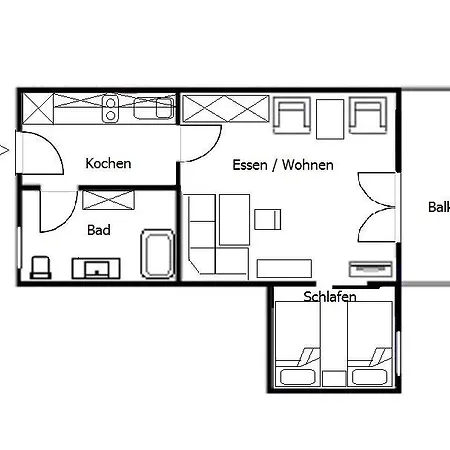 Vogelweide - 2 Mit Balkon Apartment